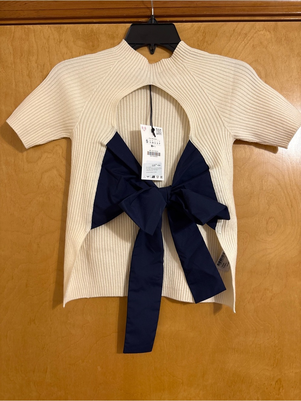 Zara Mockneck Sweater with Bow on the Back